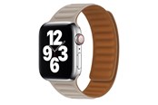 Smartwatch - Accessories - Lippa Apple Watch Magnetic Leather Strap 38/40/41 - Beige / Brown - LPAW061