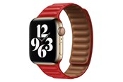 Smartwatch - Accessories - Lippa Apple Watch Magnetic Leather Strap 38/40/41 - Red / Brown - LPAW060
