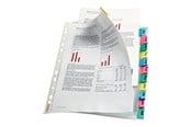 Archivierung und Aufbewahrung - Esselte - divider - 12 parts - for A4 Maxi - capacity: 30 sheets - tabbed - clear glass - 414170