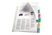 Archivierung und Aufbewahrung - Esselte - L-shaped folder - 6 parts - for A4 Maxi - capacity: 30 sheets - tabbed - clear glass - 414160
