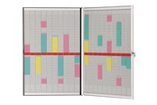 Konferenz und Präsentation - Nobo combo board: whiteboard card planner - 54 slots x 20 columns - double-sided - 1901361
