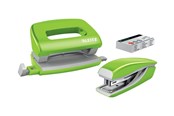 Schreibtischzubehör - Leitz NeXXt WOW Set Mini-Heftgerät und -Locher Grün - 55612054