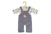 Dolls & Accessories - Heless Doll dungarees with T-shirt Pink Whale 35-45 cm - 2215