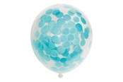 Spielzeug - Globos Confetti Balloons Paper Confetti Baby Blue 30cm 6pcs - 1128002