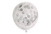 Spielzeug - Globos Confetti Balloons Paper Confetti Metallic Silver 30cm 6pcs. - 1128004
