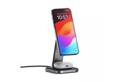 Handys - Adapter und Ladegeräte - Satechi 2-in-1 Foldable Qi2 Wireless Charging Stand (Space Gray) - ST-Q21FM