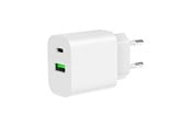 Handys - Adapter und Ladegeräte - Gembird Universal GaN USB charger QC 3.0 & PD 20 W 2-port - White - TA-UC-PDQC20-01-W