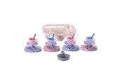 Rollenspiele - Cavallino Toys Cavallino Crockery with Dishwashing Rack Pink 30pcs. - 8487SF01