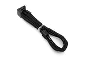 Stromkabel (Intern) - DUTZO Sleeved PCI-E 12V-2x6 Verlängerungskabel - lock pin up - Schwarz - DSC-PE12V2X6-PU-30-BLK