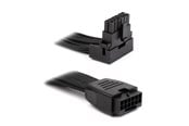 Stromkabel (Intern) - DUTZO Sleeved PCI-E 12V-2x6 Verlängerungskabel - Lock pin up - Schwarz - DSC-PE12V2X6-PU-30-BLK