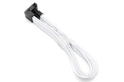 Stromkabel (Intern) - DUTZO Sleeved PCI-E 12V-2x6 Verlängerungskabel - lock pin up - Weiß - DSC-PE12V2X6-PU-30-WHT