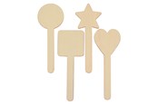 Kreativ-Spiele - Colorations - DIY Wooden Stick Shapes 4 Designs 20pcs. - STICK20