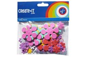 Kunst & Handwerk Ausstattung - Haza Witbaard Foam stickers Flowers 70 pcs. - 192301