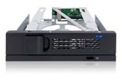 Festplatten Zubehör - Icy dock 1x 3.5" SATA 1x 5.25" bay mobile rack fanless keyl - MB171SP-1B