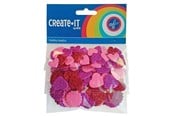 Kunst & Handwerk Ausstattung - Haza Witbaard Foam stickers Hearts and Rounds 132 pcs. - 192304