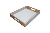 Kunst & Handwerk Ausstattung - Playwood Tray Straight Pauwlownia Wood - sl088A