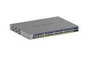 Switches - Netgear GS752TXPv3 48-Port Gigabit Ethernet PoE+ Smart Switch w/ optional Remote/Cloud Management and 4 SFP+ Ports (380W) - GS752TXP-300EUS