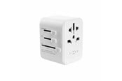 Handys - Adapter und Ladegeräte - FIXED Travel Charger USB-C/USB-A 30W EU/UK/USA/AUS White - FIXCT30-1C2A-WH