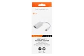 Andere Kabel - Vivanco USB-C <-> RJ45 1000Mbps network adapter 0.1m White - 4008928453836