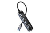 USB-Hubs - Deltaco Transparent USB-A hub 5 Gbps 4x USB-A USB-Hubs - 4 - Transparenter - UH-736