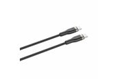 USB Kabel - FIXED METAL series 100W - USB-C <-> USB-C - 1.2m - Schwarz - FIXDB-CC12-BK