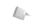 Handys - Adapter und Ladegeräte - FIXED Super Fast Charger 65W 2xUSB-C PD 3.0 White - FIXC65-2C-WH