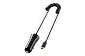 Handys - Adapter und Ladegeräte - Vivanco Car Charger USB-C 2.4A with 1m spiral cable Black - 4008928627855