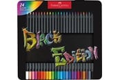 Utensilien zum Schreiben und Zeichnen - Faber-Castell Buntstifte Black Edition 24er Metalletui - 116425