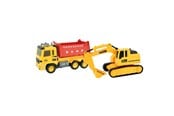 Spielzeugauto - Toi-Toys Cars & Trucks Dump Truck with Excavator - 24069A