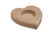 Kunst & Handwerk Ausstattung - Playwood Beechwood Tea Light Holder Heart - sl204BA