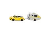 Spielzeugauto - SIKU Car with Trailer Caravan 1:55 - 313-1629