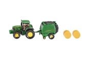 Spielzeugauto - SIKU John Deere Tractor With Round Baler - S-1665