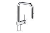 Mischbatterien und Armaturen - Grohe Minta Kitchen faucet with pull-out U-spout Chrome - 32322002