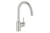 Mischbatterien und Armaturen - Grohe Concetto Kitchen faucet with pull-out C-spout Supersteel - 32663DC3
