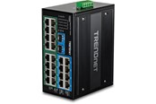 Switches - TRENDnet TI-PG262 26-Port Hardened Industrial Gigabit PoE+ DIN-Rail Switch - TI-PG262