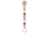 Baby Spielzeug - Goki Wooden Pacifier Chain Heart Pink - 65240