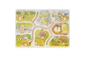 Puzzle - Goki Wooden Sliding Puzzle Who Belongs to Who 8 pcs. Holz - 57749