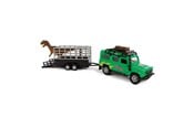Spielzeugauto - Kids Globe Die-cast Land Rover with Dino trailer 29cm - 520178