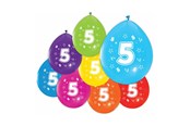 Spielzeug - Globos Balloons 2-sided Printed Number 5 8 pcs. - 512005