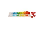 Baby Spielzeug - Goki Wooden Sorting Game Learning to Count with Gears 55 pcs. - 58451