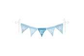 Spielzeug - Goki Fabric Bunting Make Blue with 10 Flags and Alphabet Characters - 60675