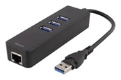 Netzwerkadapter (Netzkarte, Druckserver, u.s.w.) - Deltaco USB 3.0 Network Adapter - Y-3045