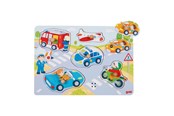 Puzzle - Goki Wooden Stud Puzzle Vehicles with Sound 6 pcs. Holz - 57399