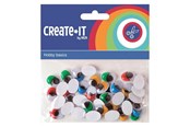 Kreativ-Spiele - Haza Witbaard Colored Wiggle Eyes with Eyelashes 40pcs. - 192342