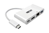 Dockingstationen - Eaton Series USB C to HDMI Multiport Video Adapter Converter w/ USB-A Hub USB-C PD Charging Gigabit Ethernet Port Thunderbolt 3 Compatible USB Type C to HDMI USB Type-C - U444-06N-HGU-C