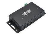 USB-Hubs - Eaton series 4-Port Industrial-Grade USB 3.1 Gen 2 Hub - 10 Gbps 2 USB-C & 2 USB-A 15 kV ESD Immunity Iron Housing USB-Hubs - 4 - Schwarz - U460-2A2C-IND