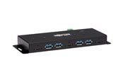 USB-Hubs - Eaton series 7-Port Industrial-Grade USB 3.1 Gen 2 Hub - 10 Gbps 4 USB-A & 3 USB-C 15 kV ESD Immunity Metal Housing TAA USB-Hubs - 7 - Schwarz - U460-4A3C-IND