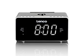 DAB, Netzwerk und Radiowecker - Lenco CR-550SI - Stereo FM Clock Radio with USB and Qi Wireless Smartphone charging - Silver - FM - Stereo - CR-550SI