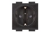 Andere Kabel - Crestron Electronics Crestron FT2A-PWR-EU series FT2A-PWR-EU-1-BASIC - power socket-outlet - European "Schuko" power outlet module single - 1 gang - 1 power socket - black - FT2A-PWR-EU-1-BASIC