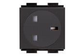 Andere Kabel - Crestron Electronics Crestron FT2A-PWR-UK series FT2A-PWR-UK-1-BASIC - power socket mechanism - 1 power socket - black - FT2A-PWR-UK-1-BASIC